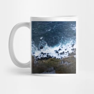 Sea Waves Hitting Shore of Scotland Mug